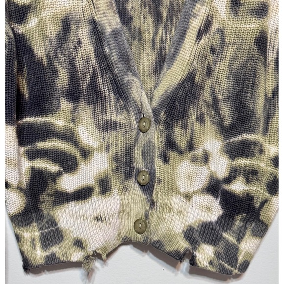Young Fabulous & Broke Tie-Dye Cardigan - Black and Cream - Picture 3 of 6